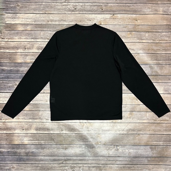 Naadam Black Ultralight Crew Neck Long Sleeve Wool Blend T Shirt NWT Small Mens - Picture 5 of 10